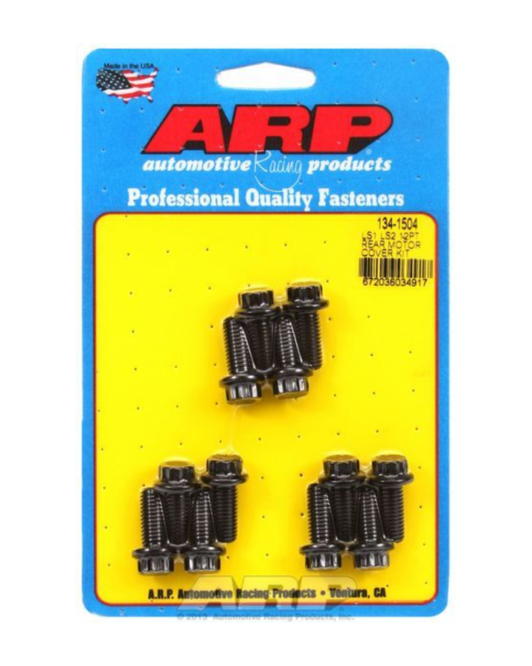 ARP LS Rear Motor Cover Bolt Kit, 12-Point Black Oxide