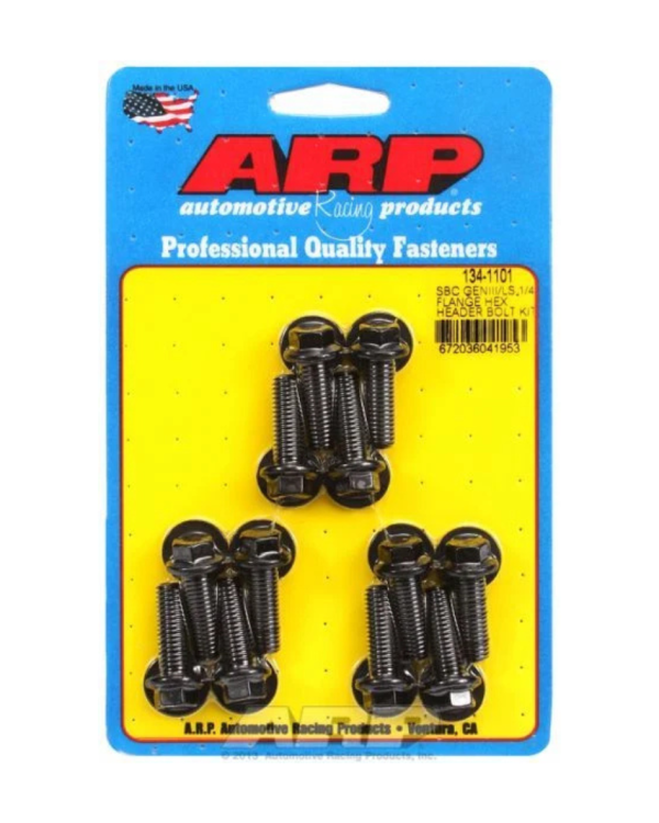ARP LS Exhaust Header Bolt Kit, Hex Head Black Oxide